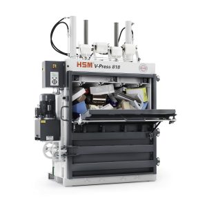 Industrielle Kartonballenpresse HSM V-Press 818 plus 18,5 Tonnen, 185kN, 200kg Ballen