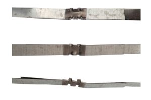 Stahlbandklammern 16 × 40 mm mit manuellem Umreifungsgerät und Verschlusszange
